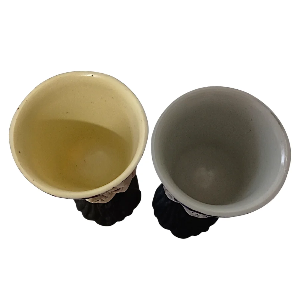2‎ Easter Unlimited Skull Goblets Skeleton Wine Halloween Bones Cup Glasses Vtg